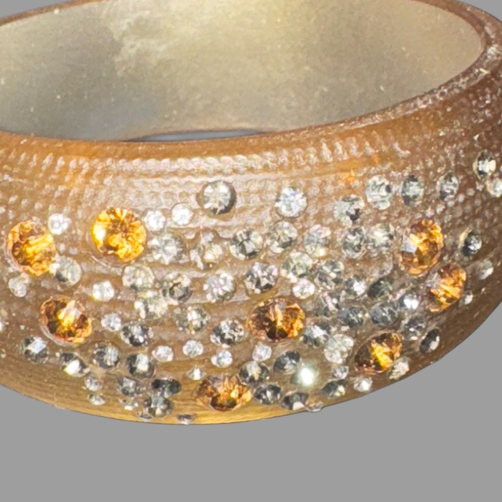 Gold and Silver Rhinestone Bangle - Picture 4 of 5